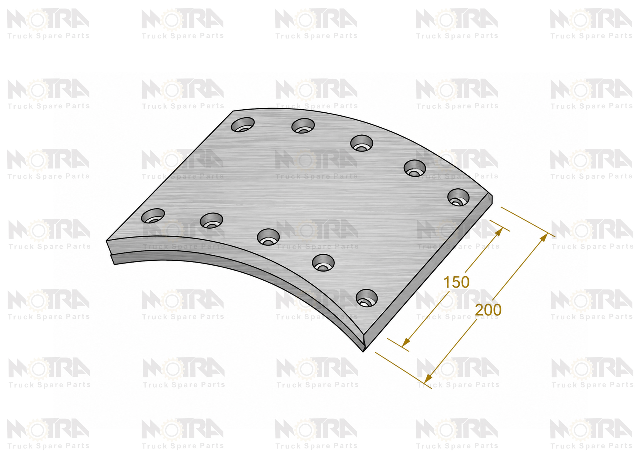 DRUM BRAKE LININGS -  BPW AXLE